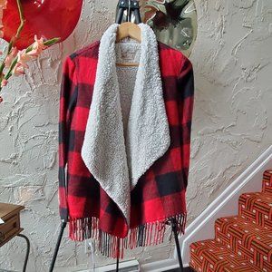 Hollister Buffalo Plaid Cardigan/Shawl